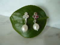 silver four dot stud earrings