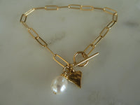 flat paperclip chain bracelet