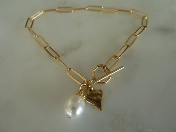 flat paperclip chain bracelet