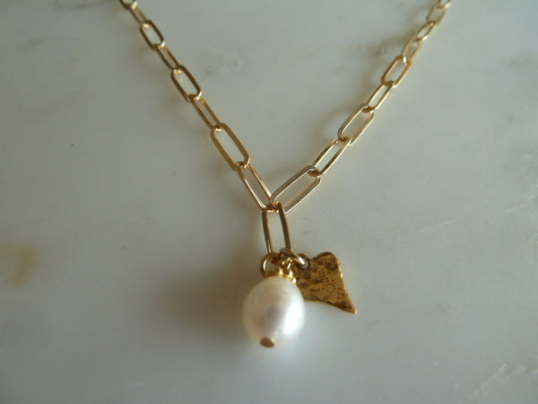 flat paperclip chain necklace