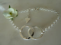 double plain disc sentiment disc bracelet
