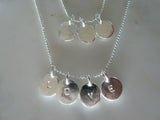 silver alphabet tag pendant
