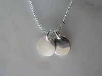 silver plain tag pendant