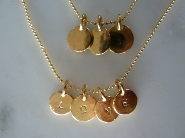 gold alphabet tag pendant