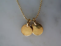 gold  plain tag pendant