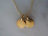 gold  plain tag pendant