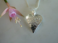 medium silver heart pendant