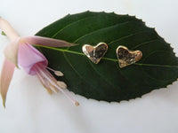 small 18ct gold plated heart studs