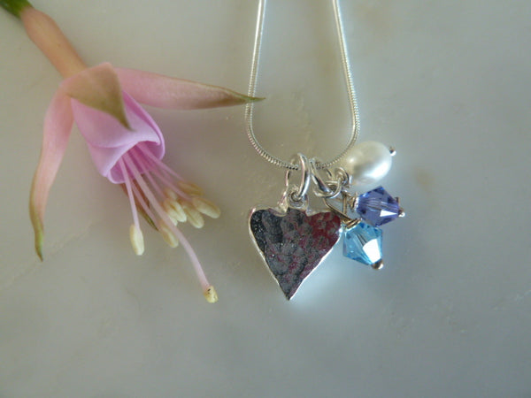 solid silver heart pendant