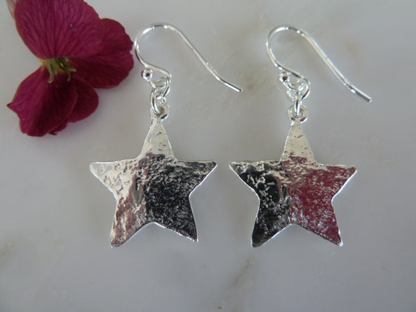 silver star earrings