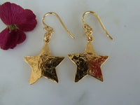 gold star earrings