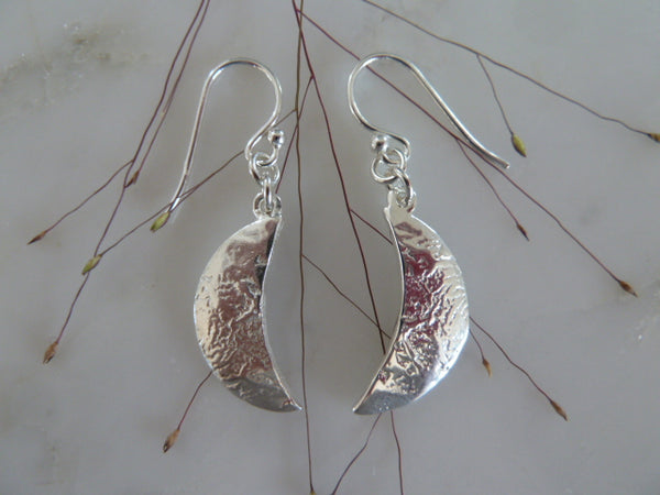 silver moon earrings