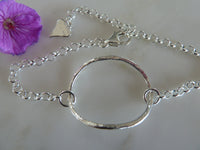 silver oval & circle bracelet