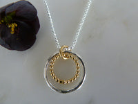 small circle gold dot pendant