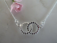 silver double entwined flat for pendant