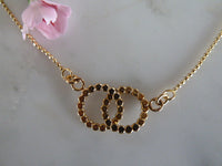 gold double entwined flat for pendant