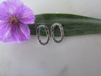 silver oval studs