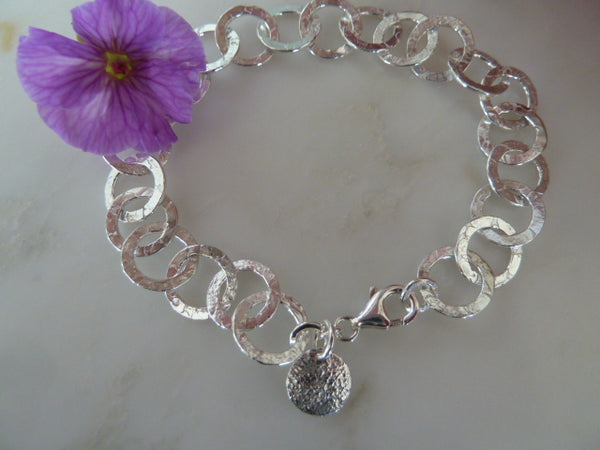 silver circle bracelet