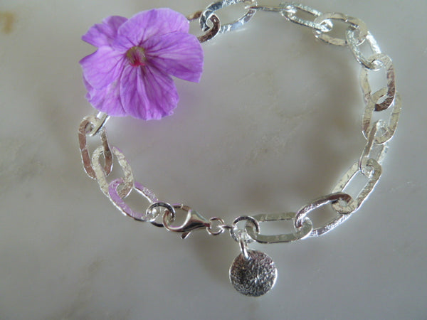 silver oval bracelet