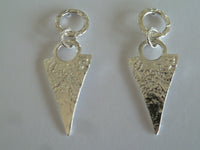 silver arrow circle top stud earrings