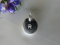 silver alphabet tag pendant