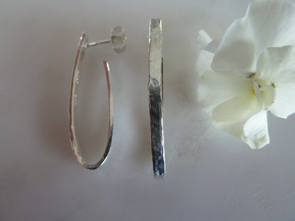 large silver loop earrings