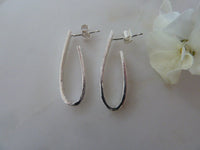 medium silver loop earrings