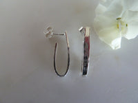 small silver loop earrings