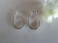 silver loopy loop earrings