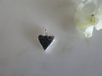 solid silver heart pendant