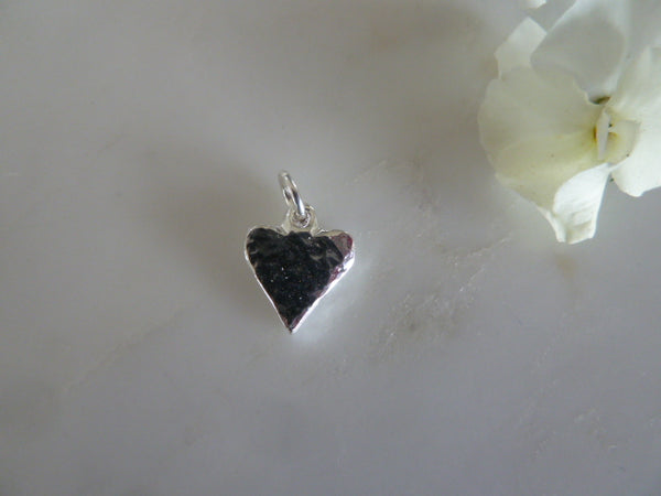 solid silver heart pendant