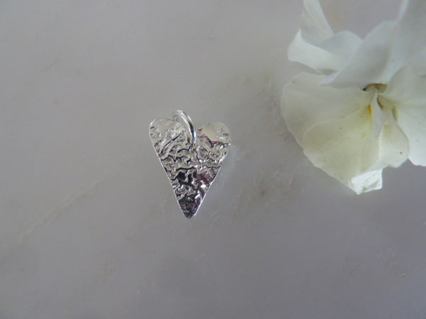 silver chubby heart pendant