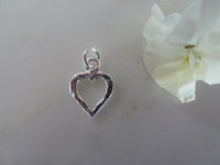 silver open heart pendant