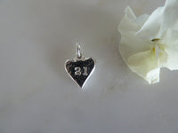 silver heart 21 pendant