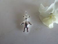 silver teddy bear pendant