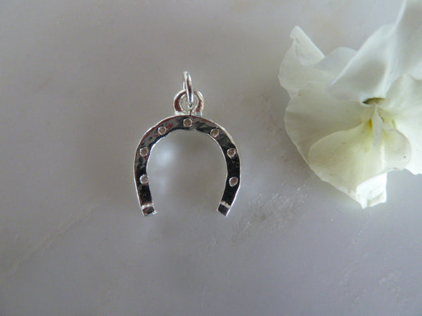 silver horseshoe pendant