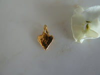 small gold sentiment heart pendant