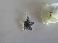 silver star sentiment charm pendant