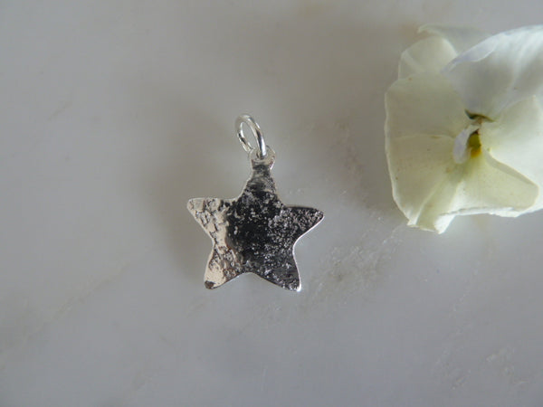 silver star sentiment charm pendant