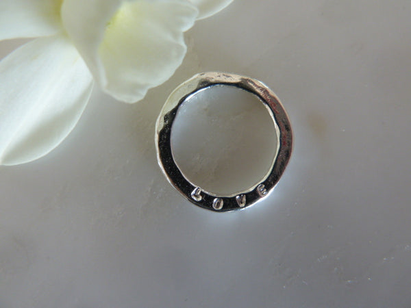 love sentiment disc pendant