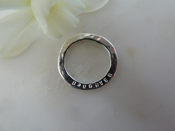 daughter sentiment disc pendant