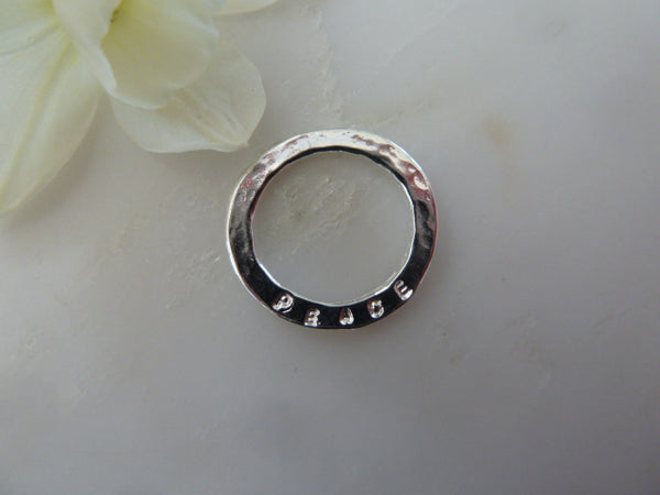peace sentiment disc pendant