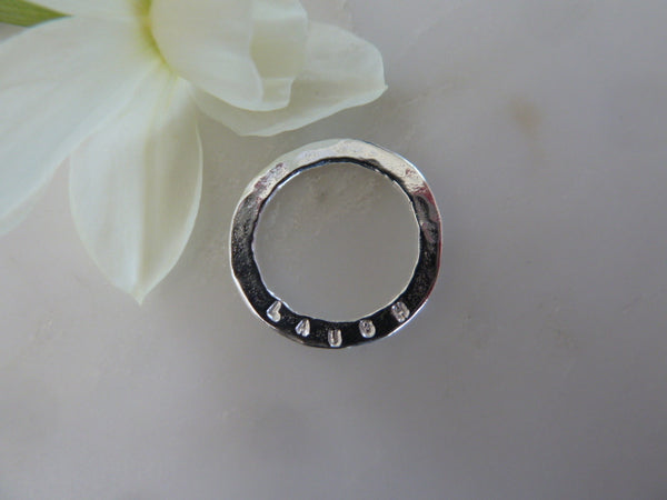 laugh sentiment disc pendant