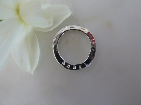 angel sentiment disc pendant