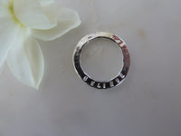 believe sentiment disc pendant