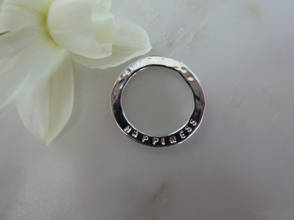 happiness sentiment disc pendant