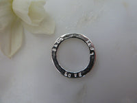 love love love sentiment disc pendant