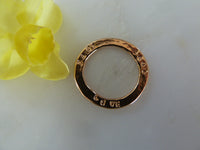 love love love sentiment disc pendant