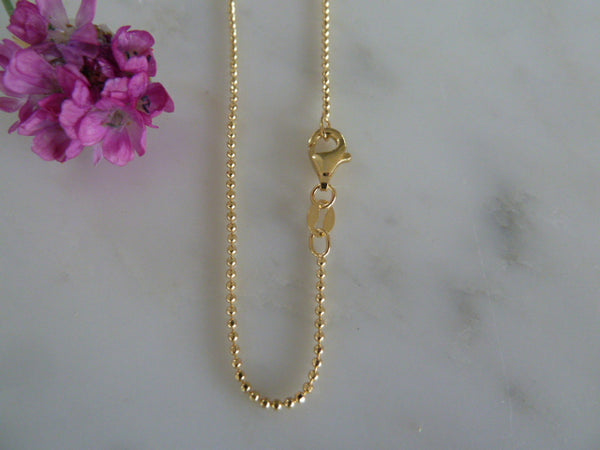gold facetted ball chain