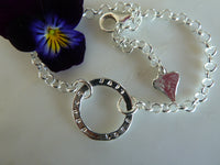 live love laugh sentiment disc bracelet